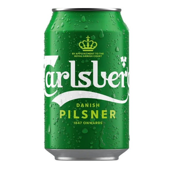 ארגז פחיות בירה קרלסברג 330 מ"ל 24 יחידות