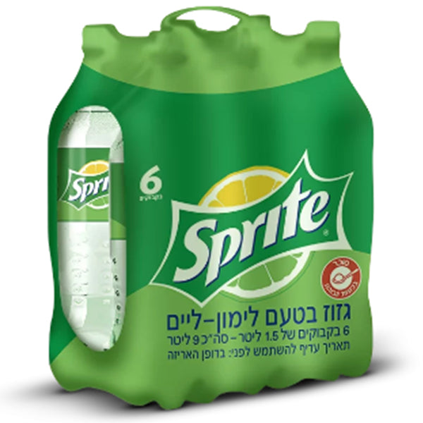 שישיית ספרייט 1.5 ליטר מקוקה קולה - חבילה ירוקה של משקאות קלים למסיבות