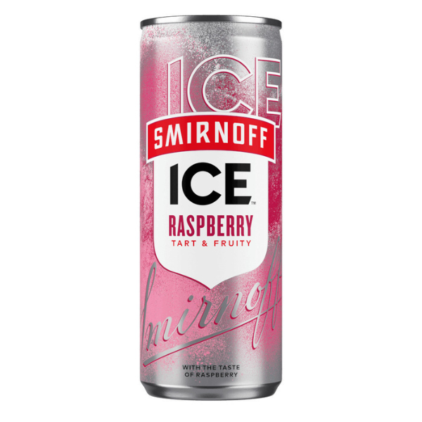 שישיית פחיות סמירנוף אייס בטעם פטל 250 מ"ל