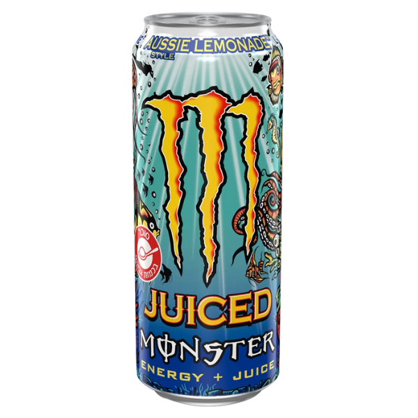 ארגז מונסטר לימונדה אוסטרלית 24 פחיות של 500 מ"ל