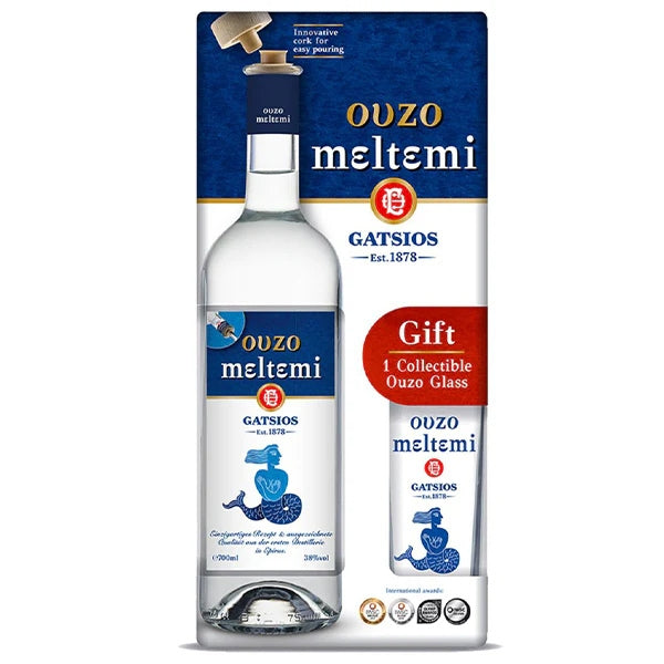 אוזו מלטמי 700 מ"ל מארז עם כוס