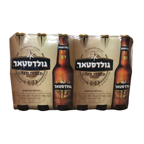 ארגז בירה גולדסטאר לא מסוננת 330 מ"ל | 24 יחידות