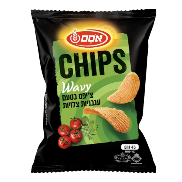 אסם צ'יפס בטעם עגבניות צלויות | 45 גרם