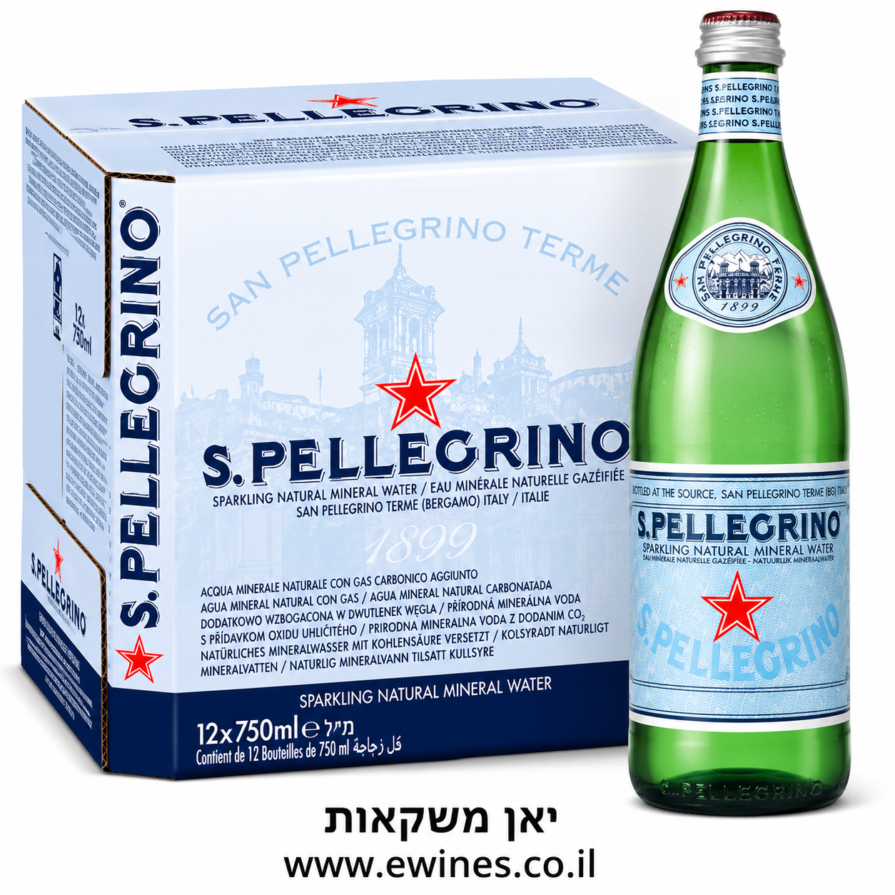 ארגז סן פלגרינו 750 מ"ל 12 יחידות