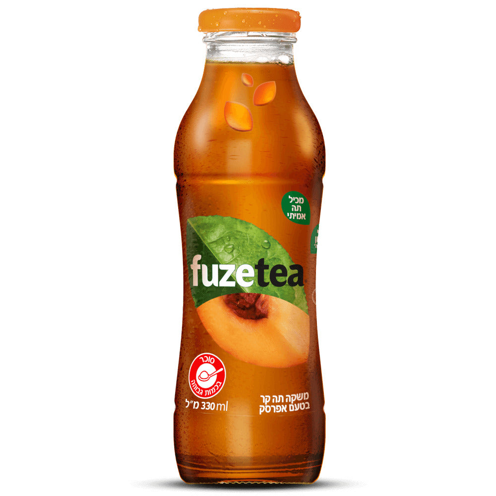 ארגז פיוז תה אפרסק זכוכית 0.330 ליטר 24 יח'