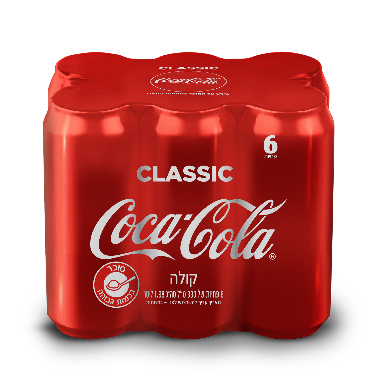 שישיית פחיות קולה 330 מ"ל