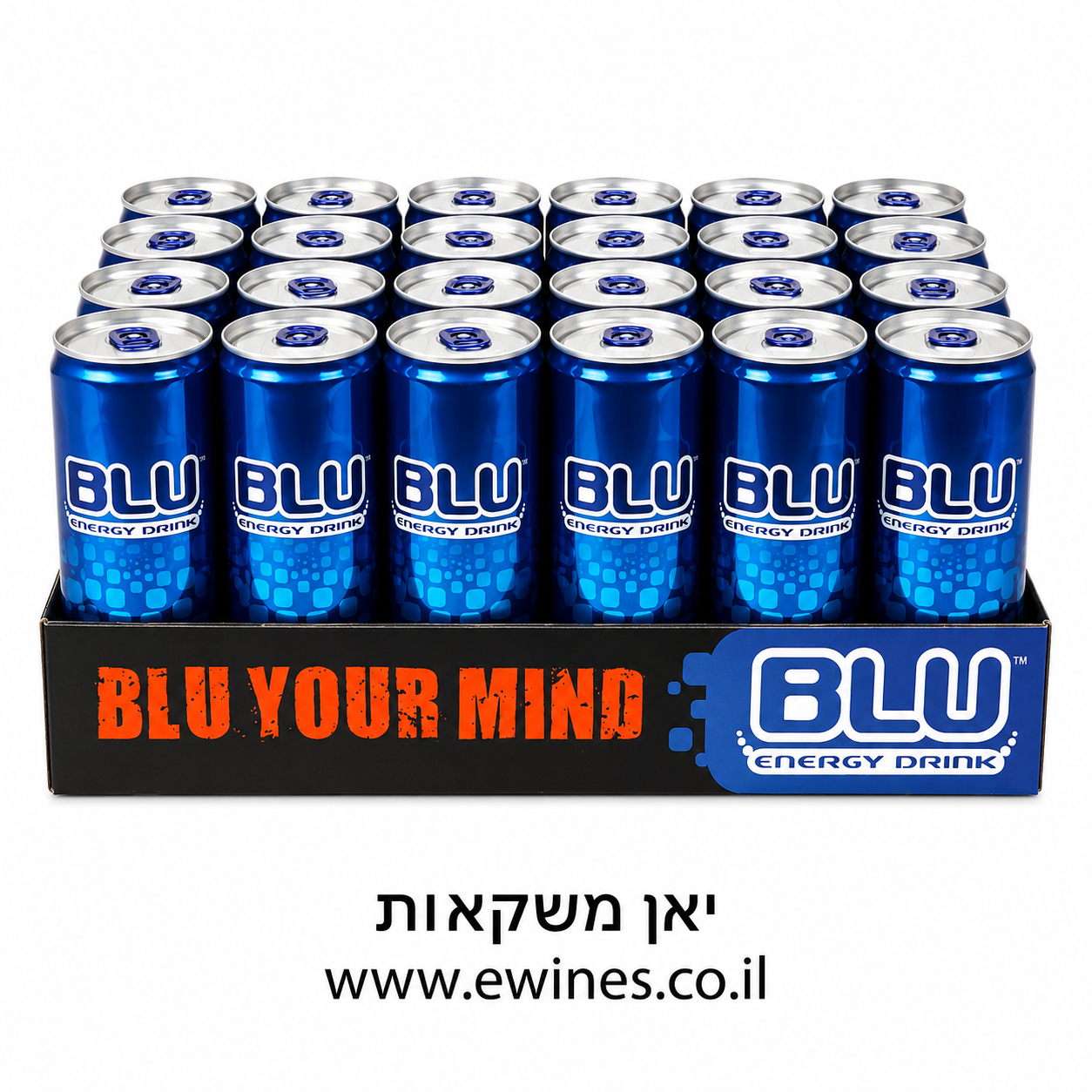 ארגז פחיות בלו 250 מ"ל 24 יחידות