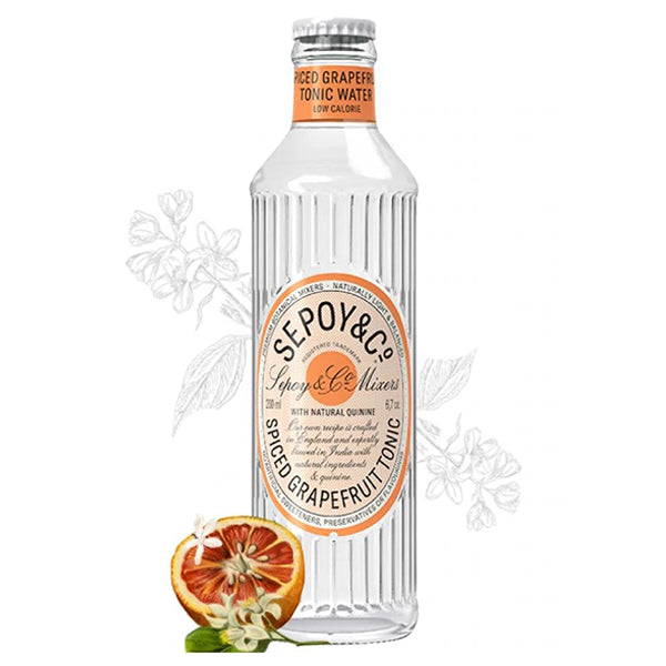 מי טוניק סיפויי בטעם אשכולית אדומה 200 מ''ל לחתונות ואירועים שתיה קלה בקבוק סטייליסטי