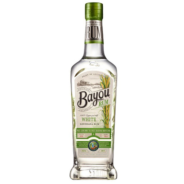 בקבוק רום באיו לבן 700 מ''ל מלואיזיאנה עיצוב מודרני ולייבל עם שדות קנה סוכר