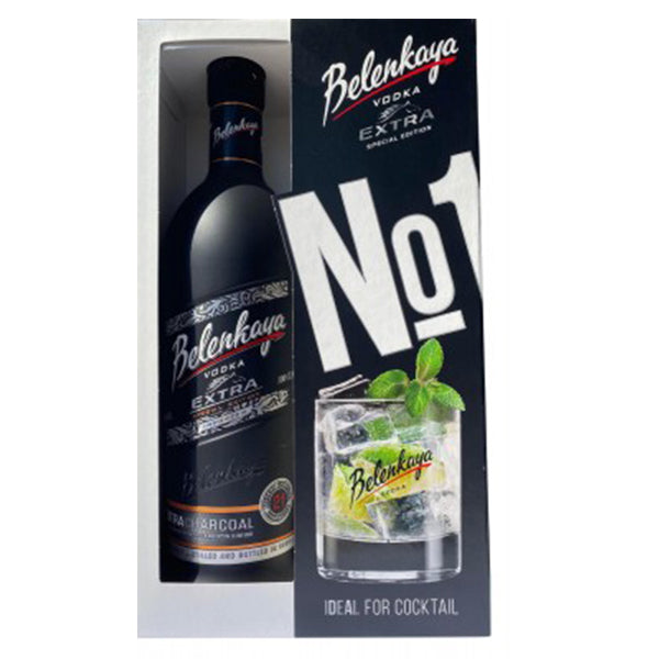 בקבוק וודקה בלנקאיה גולד 1 ליטר במארז אלגנטי + כוס מושלם לחתונות ואירועים - יאן משקאות