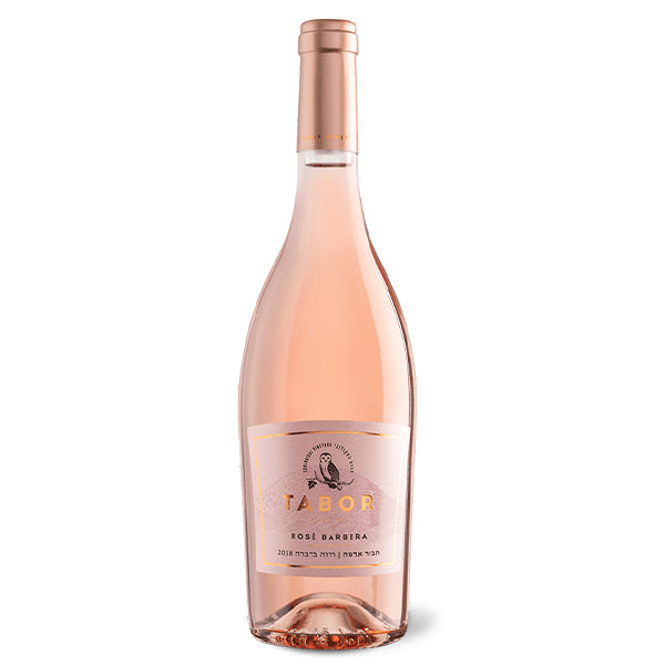 בקבוק תבור אדמה רוזה ברברה 750 מ''ל גוון ורוד עדין יין רוזה יקב טבור