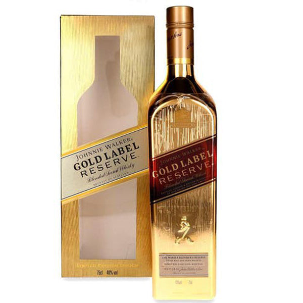 וויסקי ג'וני ווקר גולד לייבל ''ביליון'' 750מ''ל בקופסת קרטון מעוצבת בזהב