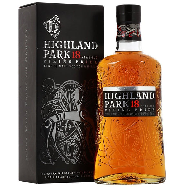 בקבוק ויסקי היילנד פארק 18 שנים 700 מ''ל תהליך טיהור ארוך אריזת ויקינגים מרשימה