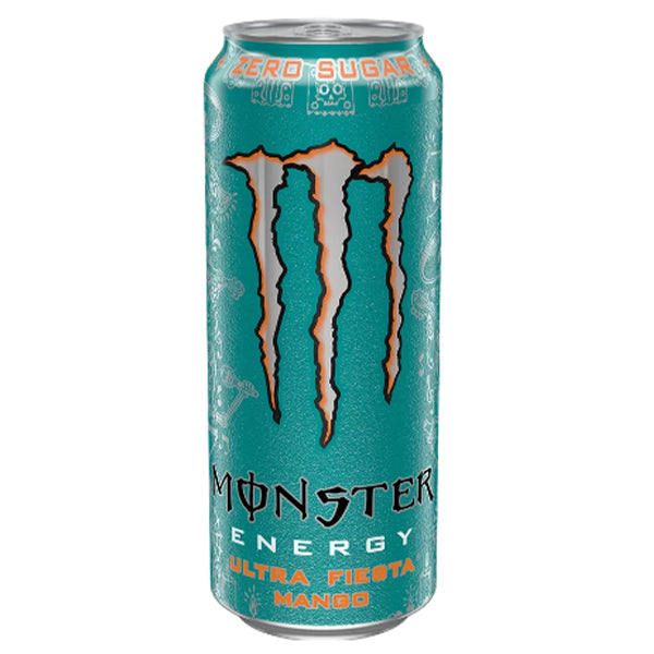 ארגז פחית מונסטר אולטרה פייסטה מנגו זירו ניאון תכלת-ירוק 24 יח'