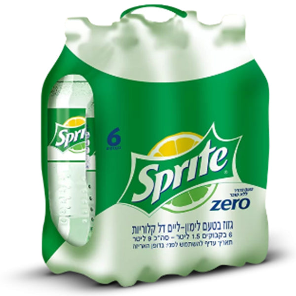 שישיית ספרייט זירו 1.5 ליטר קוקה קולה חבילות ומשקאות משלימים - משקאות קלים