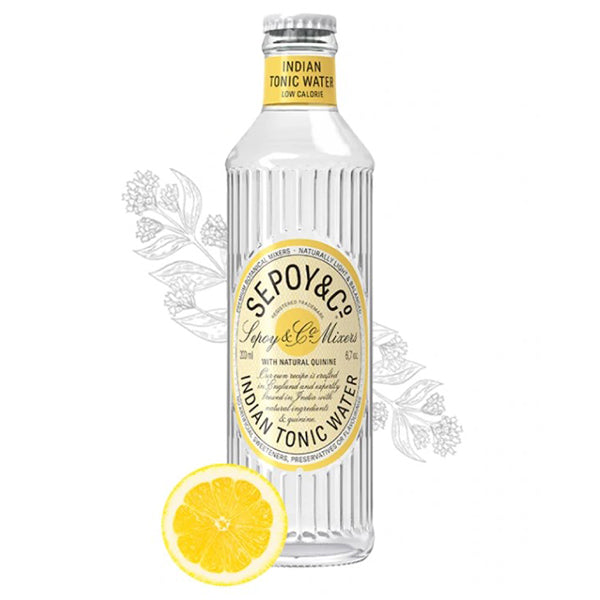 בקבוק שקוף מי טוניק סיפויי בטעם לימון 200מ''ל לשתיה קלה באלכוהול לחתונה ואירועים