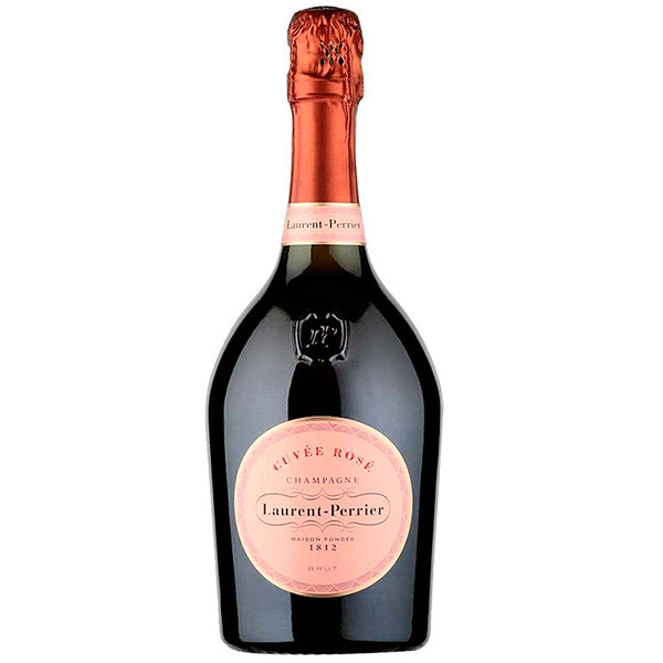 בקבוק לורן פרייה רוזה 750 מ''ל יין מבעבע תווית ורודה-חום אלגנטיות ויוקרה