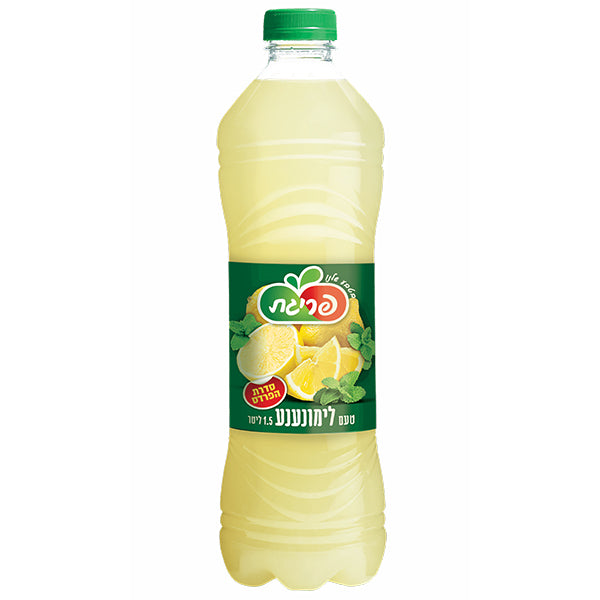 בקבוק לימונענע פריגת 1.5 ליטר משקה פרי עם תווית צבעונית מתוך חבילות ומשקאות קלים||