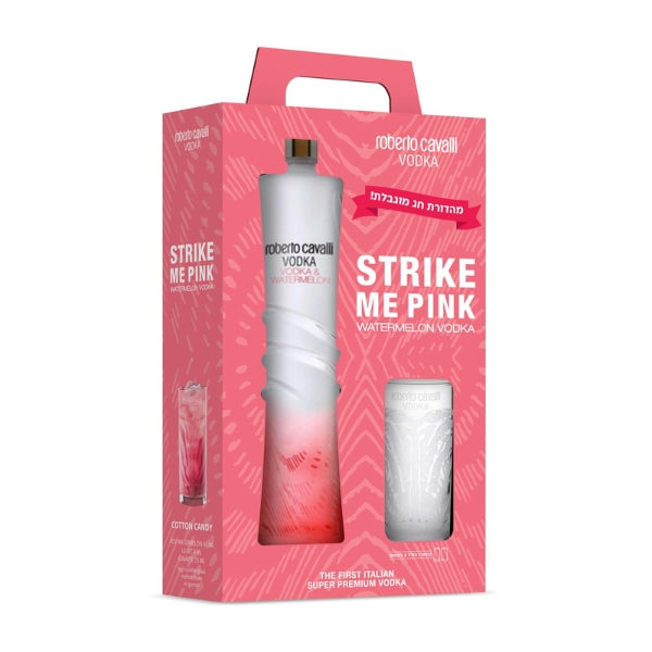 מארז רוברטו קוואלי אבטיח 1 ליטר + 2 כוסות מהודרות