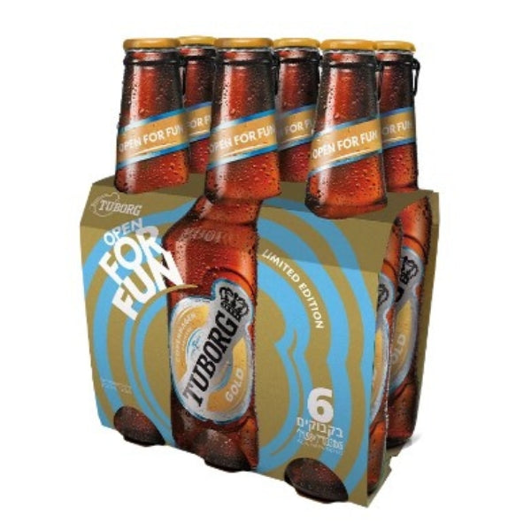 ארגז בירה טובורג גולד 330 מ"ל 24 יח'