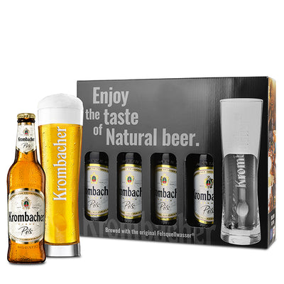 רביעיית בירה קרומבאכר פילס 330 מ''ל וכוס גבוהה - בירה איכותית מ- Shopping IL