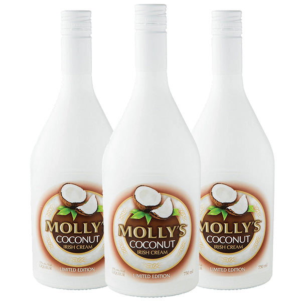 שלושה בקבוקי ליקר מוליס קוקוס אייריש קרים במהדורה מוגבלת 700 מ''ל כל אחד Shopping IL