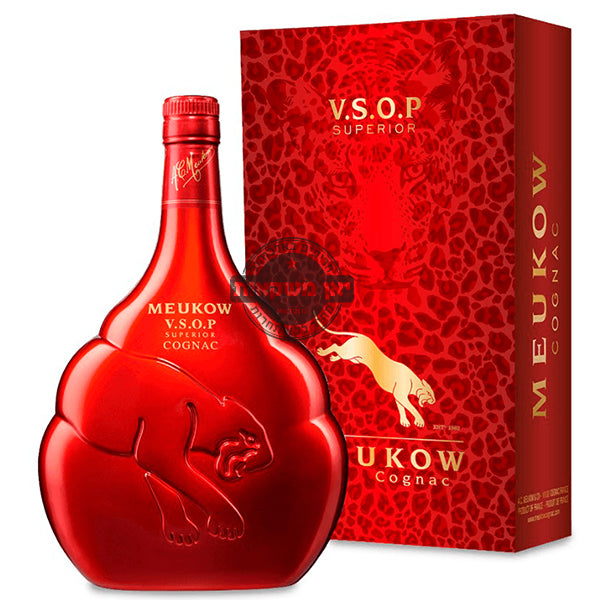 בקבוק קוניאק מיוקוב אדום V.S.O.P מהדורה מוגבלת 700 מ''ל עם דמות פנתר חוויית איכות ועיצוב