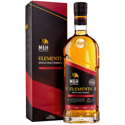 בקבוק וויסקי מילק אנד האני שרי 700 מ''ל תוצרת M&H ELEMENTS בעיצוב מרשים|