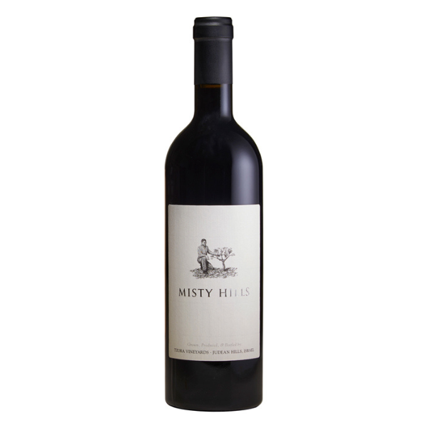 בקבוק יין צרעה מיסטי הילס אדום בציר 2021 עיצוב מינימליסטי