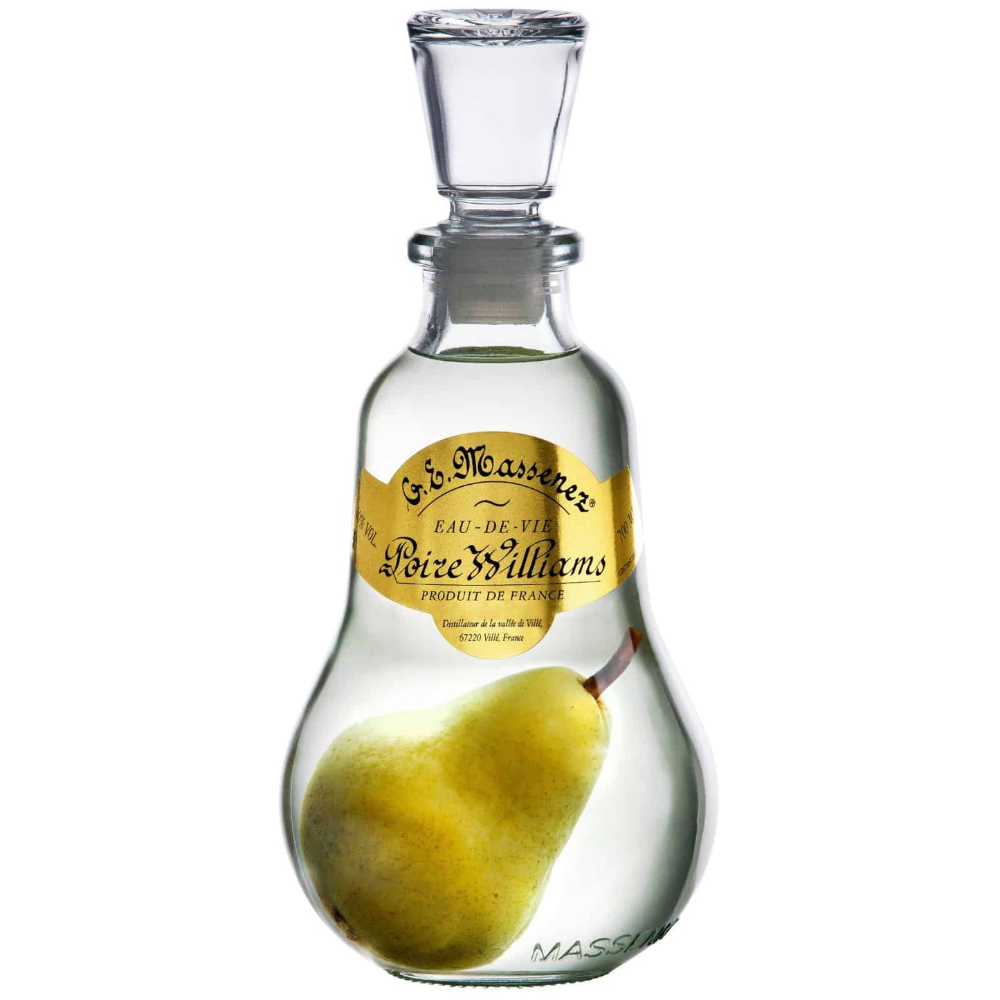 בקבוק מסנז פואר וויליאמס ברנדי אגסים עם אגס שלם 700 מ''ל ליקר פרימיום מצרפת