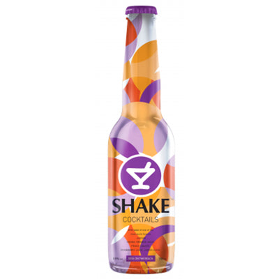 בקבוק קוקטייל שייק סקס און דה ביץ 330 מ''ל עם תווית בגווני סגול וכתום ליקר מבית יאן משקאות אילת