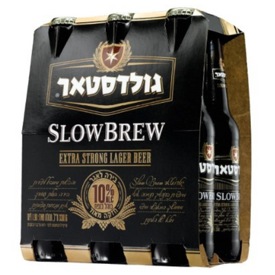 חבילת שישיית בירה לאגר גולדסטאר 10% 330 מ''ל סלוברו בעיצוב סטיליסטי