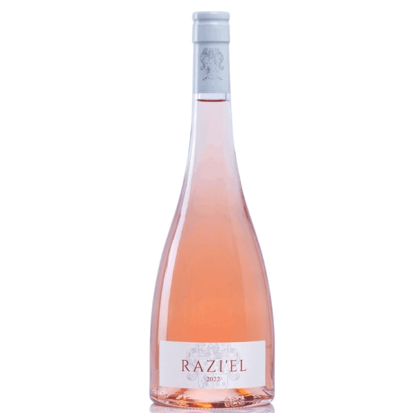 |בקבוק יין רזיאל רוזה 750 מ''ל עיצוב אלגנטי ועדין זכוכית שקופה תווית רזיאל