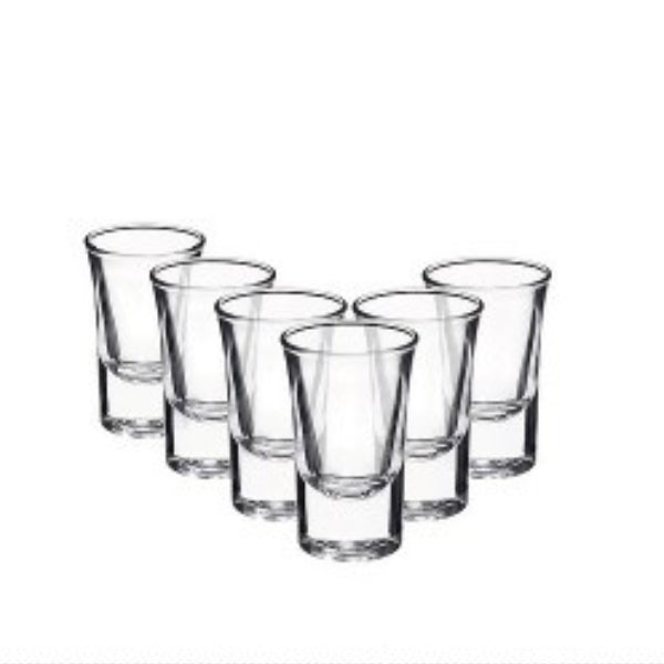 שישיית כוסות צ'ייסר זכוכית – 6 יחידות