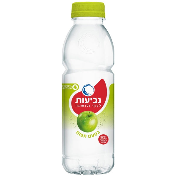 ארגז מים בטעמים נביעות תפוח ופירות יער 0.5 ליטר 24 יח'
