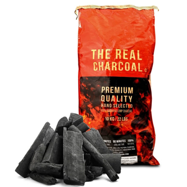 שק פחמים למנגל 2 ק''ג מאיכות גבוהה ''THE REAL CHARCOAL'' אביזרים וכוסות לגריל מקצועי