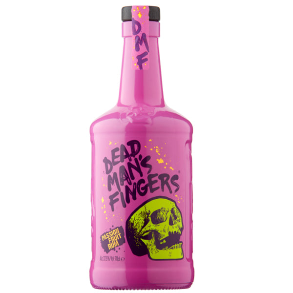 בקבוק רום די.אם.אף בטעם פסיפלורה 700 מ''ל בעיצוב ורוד ניאון וצהוב