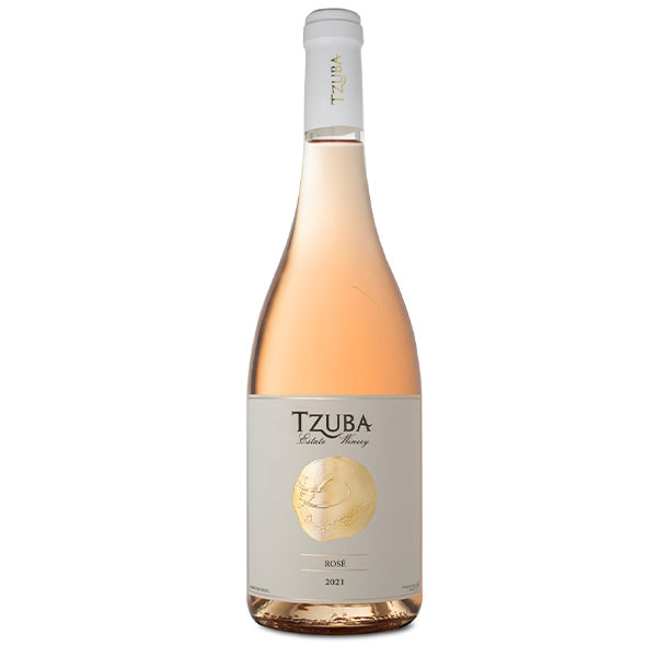 בקבוק צובה רוזה 750 מ''ל - יין רוזה איכותי עם מדבקה לבנה-זהב