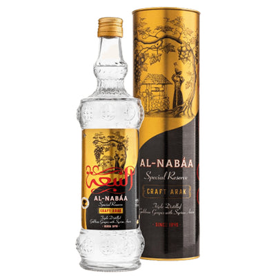 בקבוק קעואר אלנבעה ספישל רזרב 750 מ''ל מערק איכותי עם תוויות חמות ואלמנטים עיצוביים המדגישים מסורת ואותנטיות