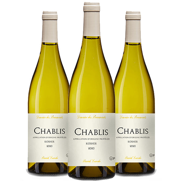 שאבלי דומיין דה בומון 750 מ''ל יין לבן כשר מבצע 3 בקבוקים תווית אפור-חום בציר 2020