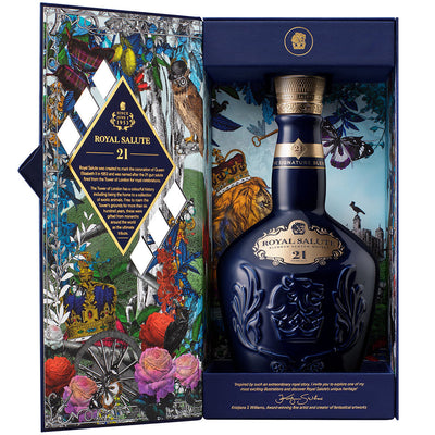 ואל סאלוט 21 שנה מבצע 6 בקבוקים וויסקי מעולה לאירועים וחתונות בתמונה קופסה מעוצבת של שיבס ריגל|