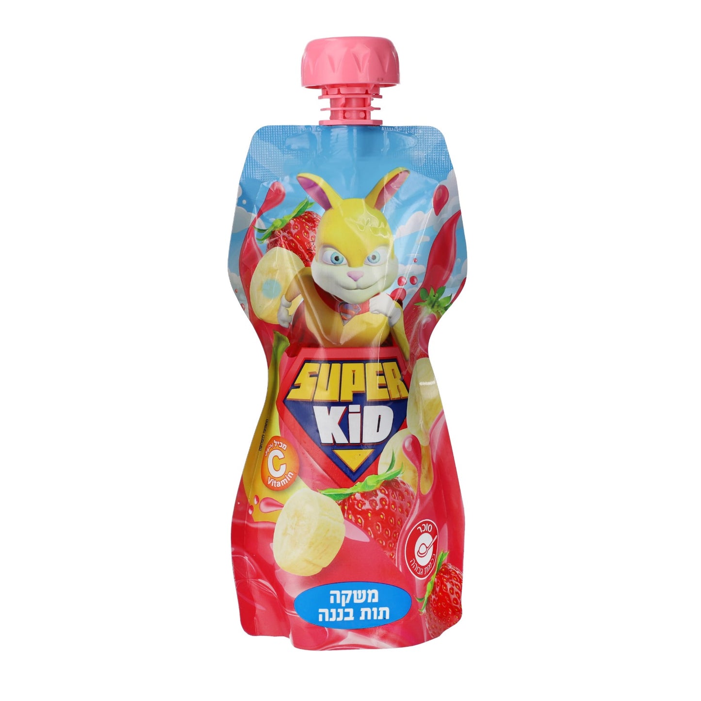ארגז משקה "סופר קיד" בטעם תות בננה | 200 מ"ל 40 יחידות