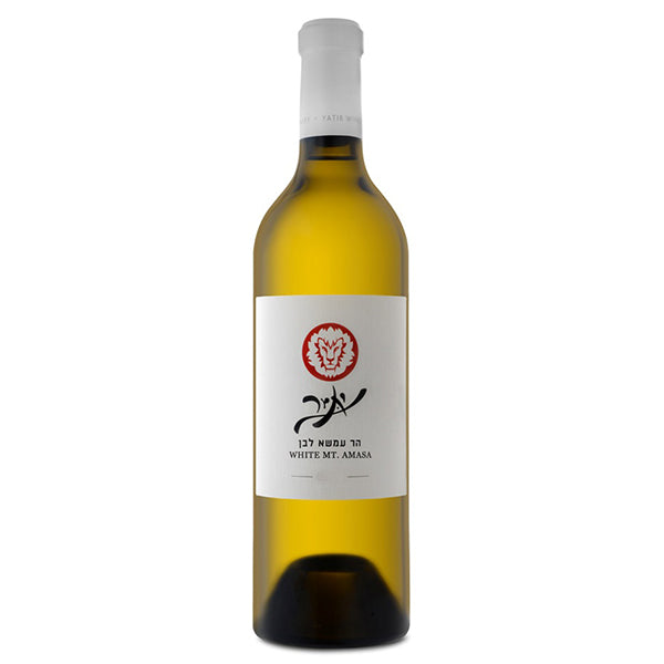 בקבוק יתיר הר עמשא לבן 750 מ''ל יין ייתיריין לבן עם ענב וכתב עברי איכות והוד