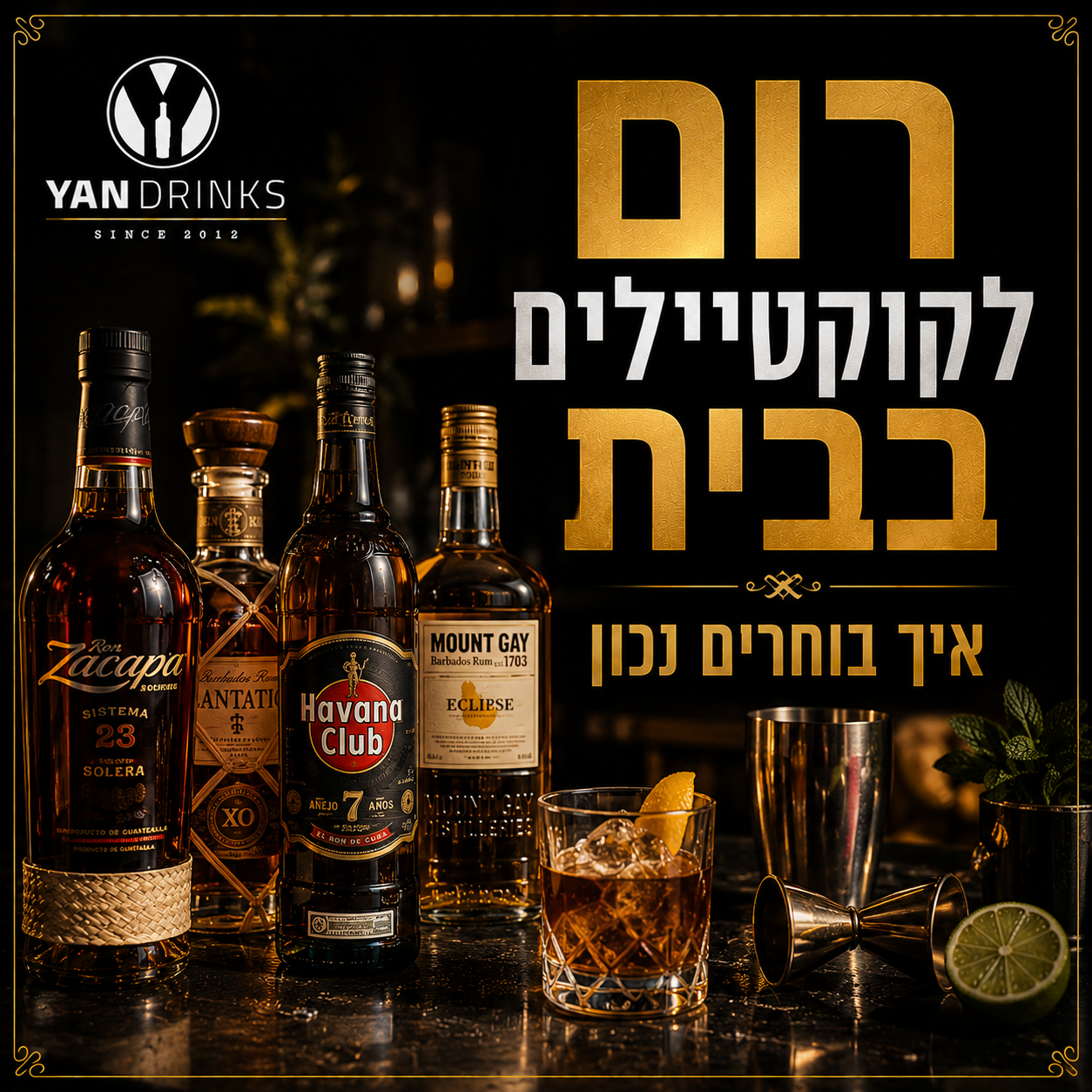 רום לקוקטיילים בבית - איך בוחרים נכון