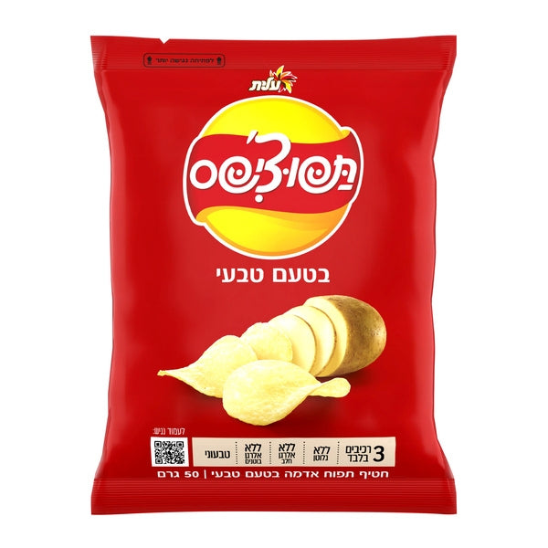 חטיף תפוצ'יפס טבעי 50 גרם