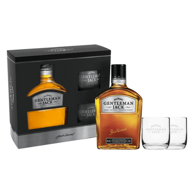 ג׳ק דניאלס ג׳נטלמן ג׳ק 700 מ״ל מארז + 2 כוסות