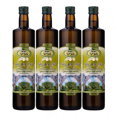 4 יחידות שמן זית סבא חביב 750 מ"ל