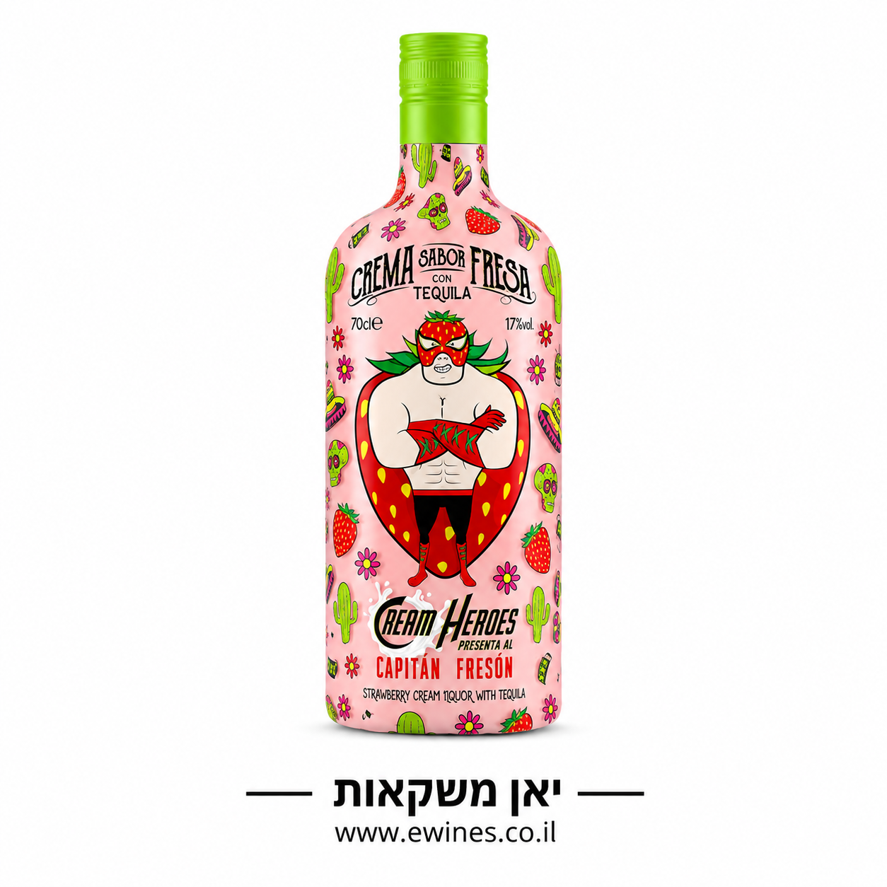 טקילה הירוס קרים בטעם תות 700 מ"ל
