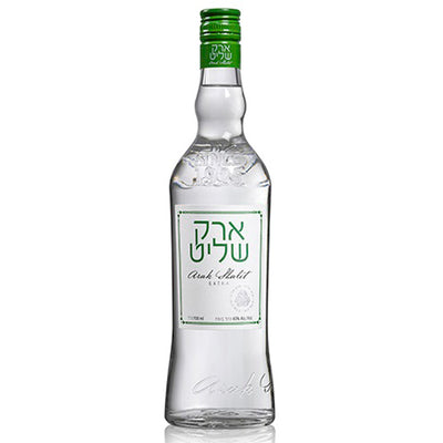 בקבוק ערק שליט 1 ליטר בעיצוב אלגנטי כולל פקק ירוק ותווית קלאסי אקסטרה