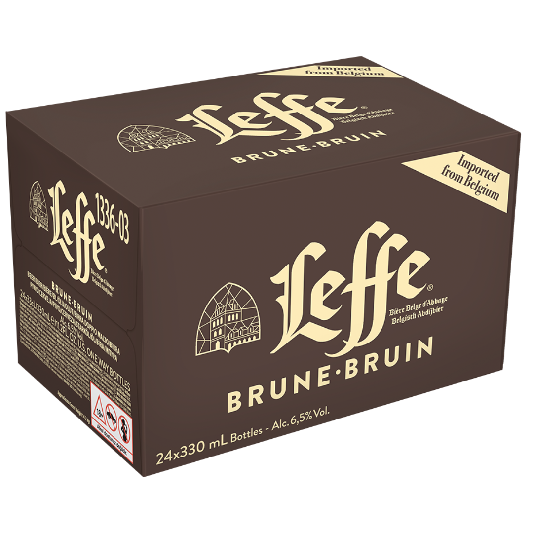 ארגז בירה לף בראון 330 מ"ל 24 יח'